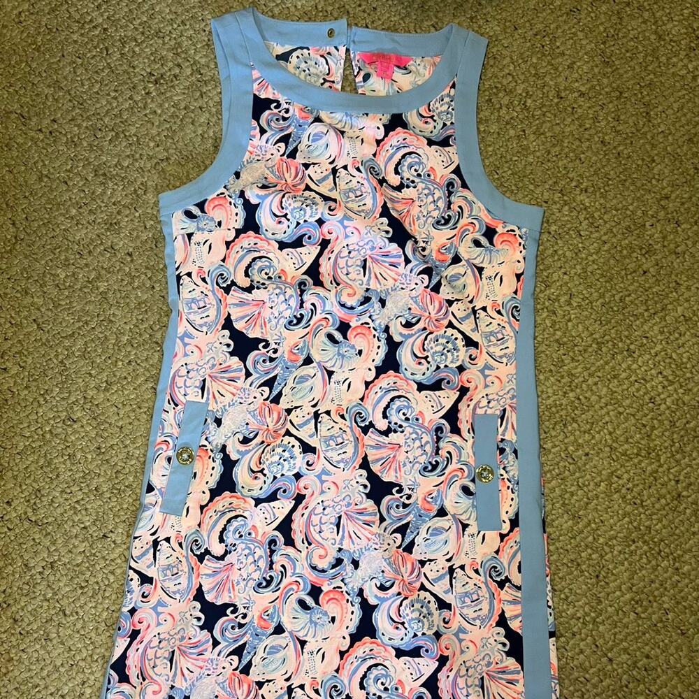 Lilly pulitzer blue and pink dress